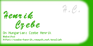 henrik czebe business card